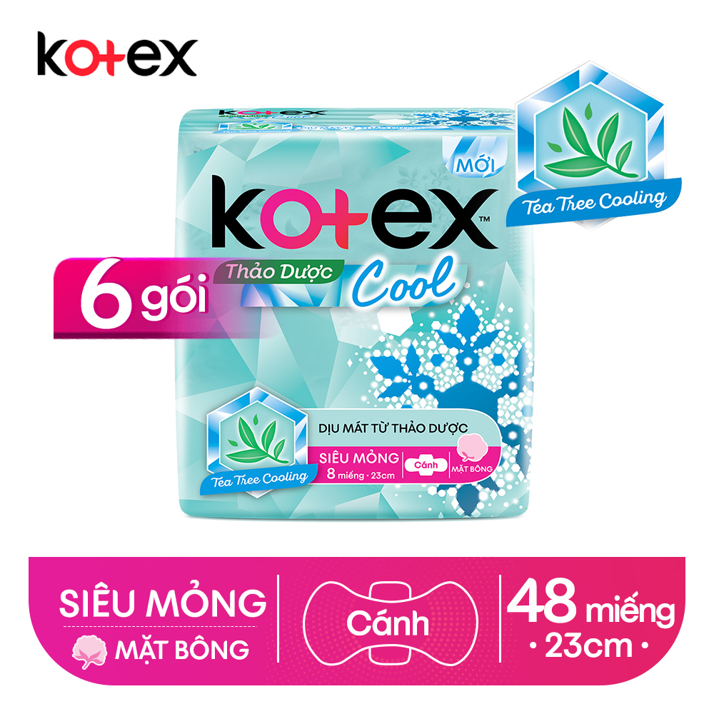 Combo 6 bvs Kotex Cool 8 miếng