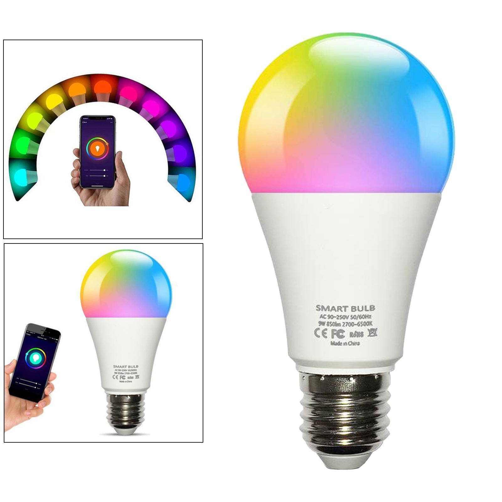 Smart LED Light Bulb RGBCW WiFi Dimmable Works with Alexa