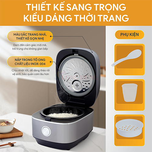 Nồi cơm điện tử cao tần Bluestone 1.5 lít RCB-5995 - Hàng chính hãng
