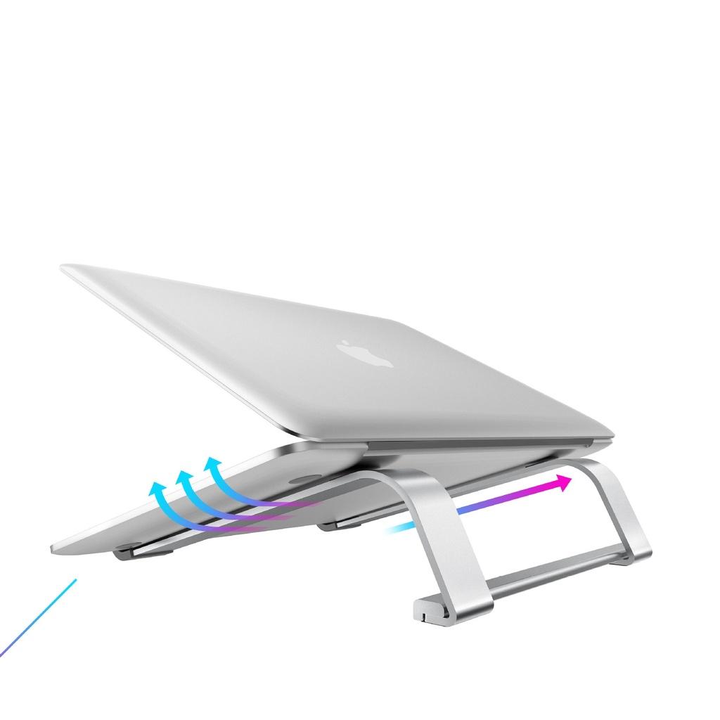 Giá đỡ Macbook kiêm đế tản nhiệt Laptop nhôm L230 chắc chắn, gấp gọn, kê cao tản nhiệt tốt