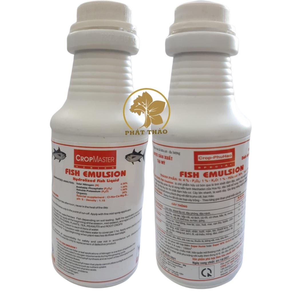 Fish Emulsion 4-1-1 chai 250ml, nhập khẩu USA - Phân đạm cá cao cấp giúp tăng sản lượng và chất lượng cây trồng