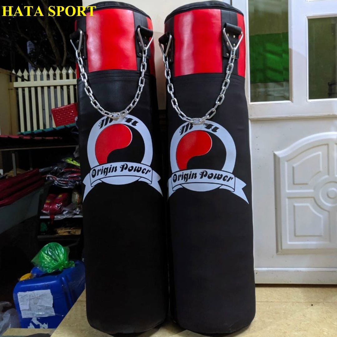 Bao cát đấm bốc boxing vỏ thuật 1m dây xích đã nhồi hoàn thiện cao cấp HATA SPORT