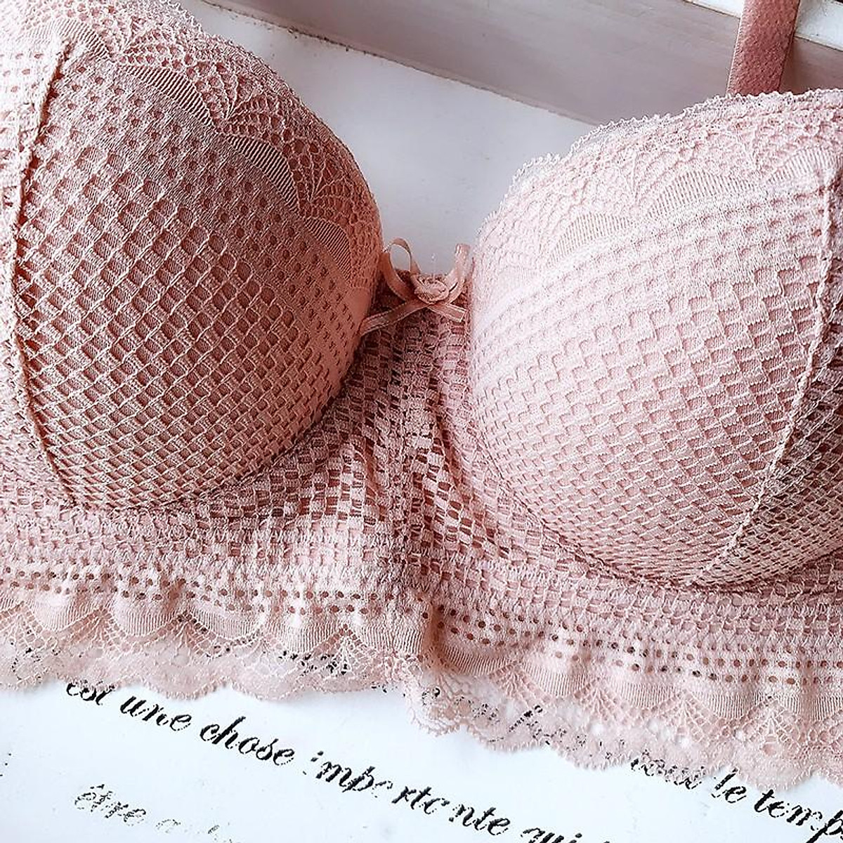 Bộ lót ren nữ đệm vừa 2cm có gọng.Form áo cực đẹp,nâng ngực tự nhiên,bản quai cao su chống tụt