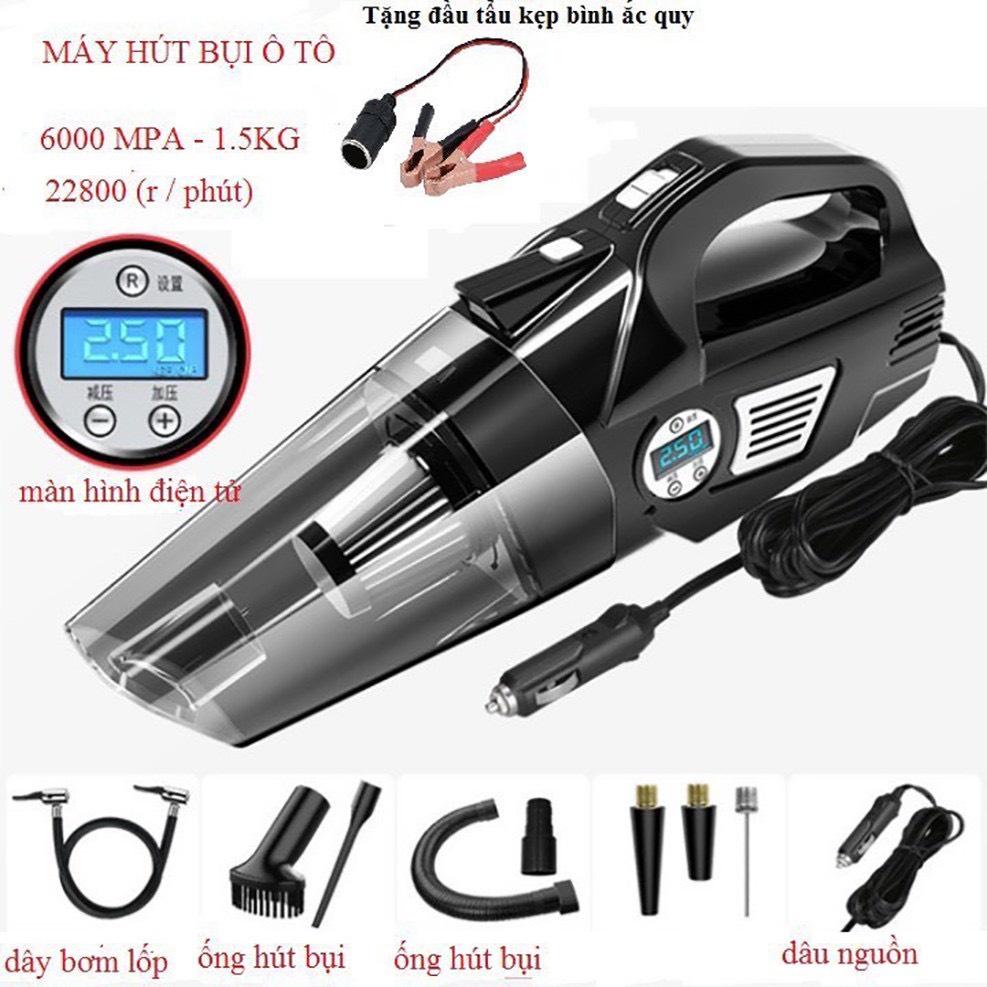 Máy hút bụi ô tô - máy hút bụi kèm bơm lốp xe ô tô siêu khỏe 120W - AUTO6