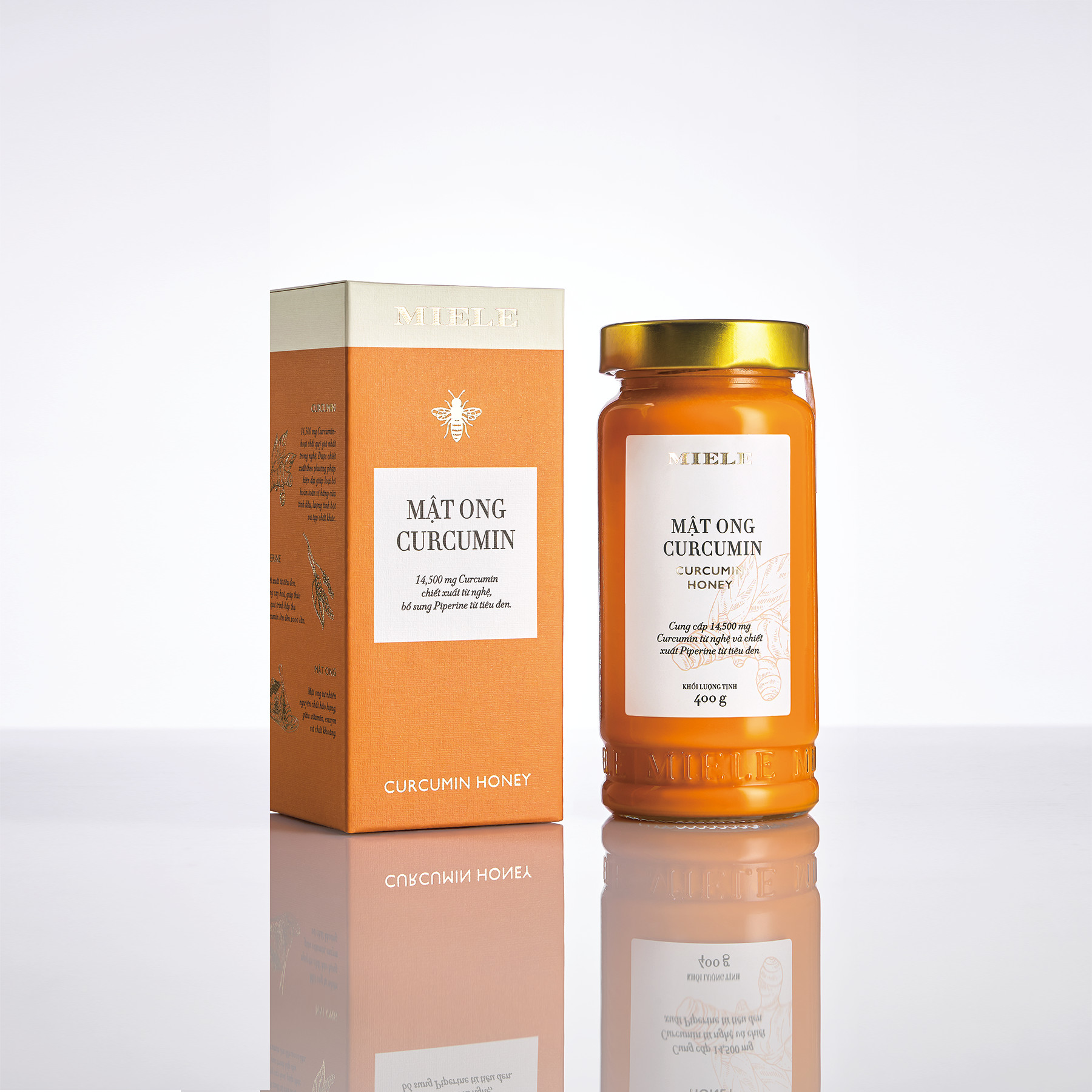 Mật Ong Nghệ Curcumin Miele 400g