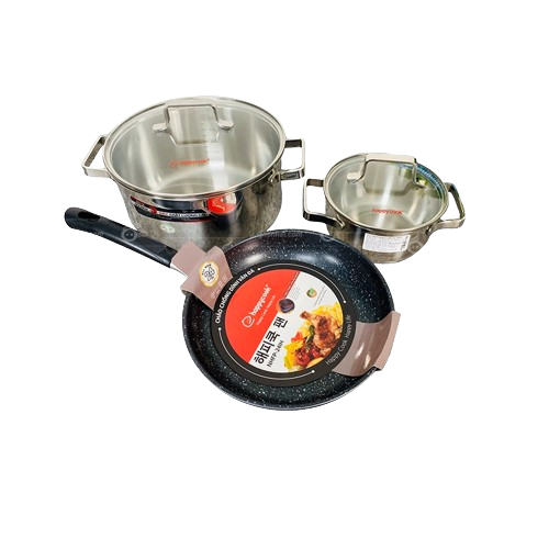 BỘ NỒI CHẢO ĐÁY TỪ HAPPYCOOK PLATINUM HC05-CBPT - Hàng chính hãng