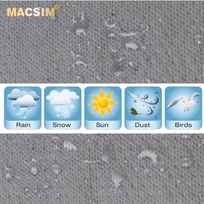 Bạt phủ ô tô chất liệu vải không dệt 4 lớp cao cấp MACSIM cho VinFast Lux SA màu ghi