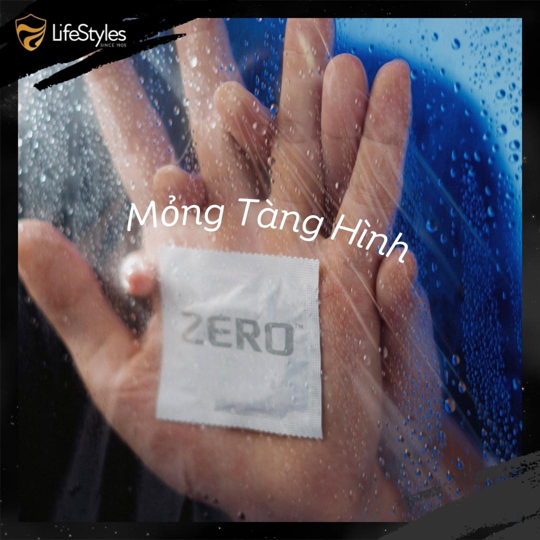 Combo 4 bao cao su LifeStyles Zero cao cấp siêu mỏng nhiều gel bôi trơn hộp 3 bao
