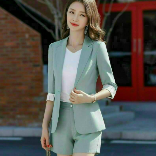 SÉT BỘ SHORT VEST PHỐI TAY KẺ SỌC 3 TRONG 1 CAO CẤP