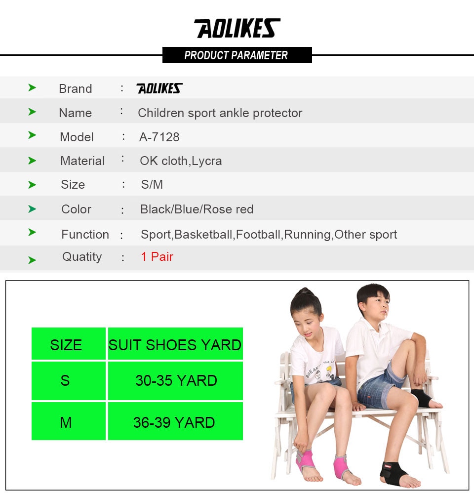 Đai bảo vệ mắt cá chân trẻ em AOLIKES A-7128 Children sport ankle protector