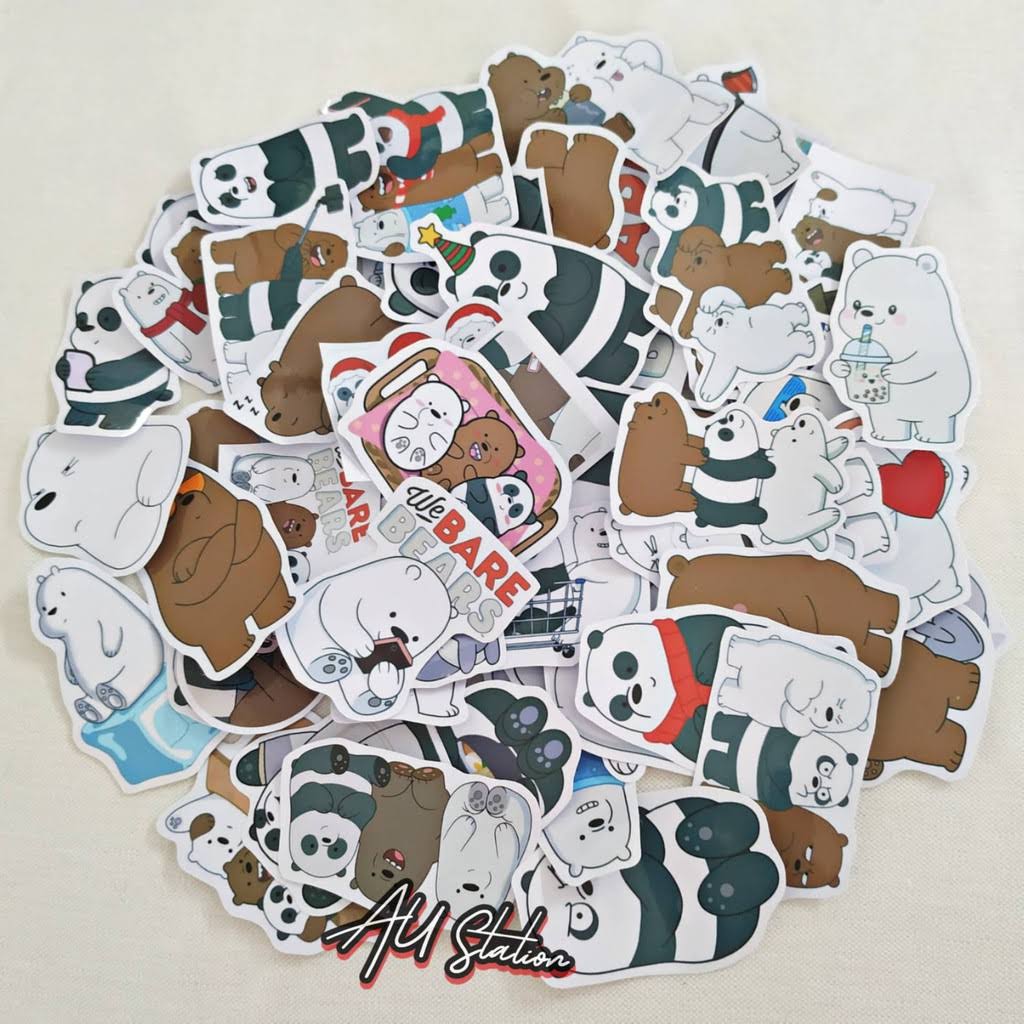 Bộ 50 sticker trang trí mũ bảo hiểm, balo, máy tính nhiều chủ đề - chống trầy