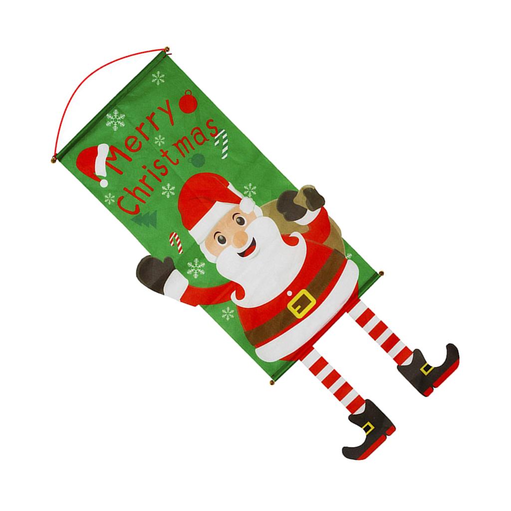 Merry Christmas Ornaments Santa Claus Banner Door Window Hanging Decor-01
