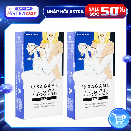 Combo 2 Hộp Sagami Love Me Gold Hộp 10 Cái