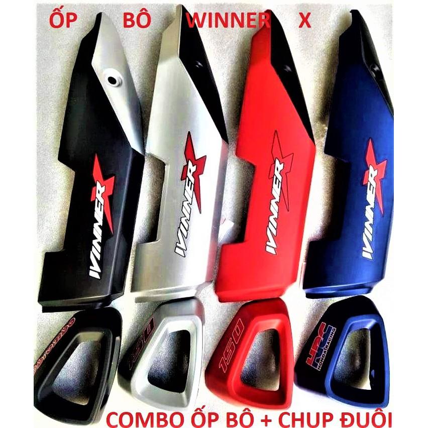 Trọn bộ ốp pô ống xả winner x mẫu mới loại dày đẹp lắp chuẩn không cần chế