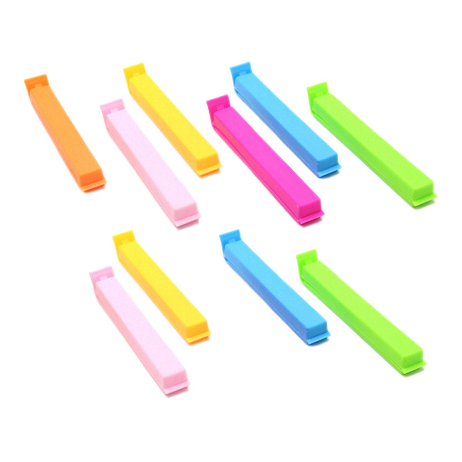 10Pcs Food Bag Clip Kitchen Storage Clips Kitchen Clips Multipurpose Food Bag Clamp Bag Sealing Clips for Office Kitchen Bakery Groceries