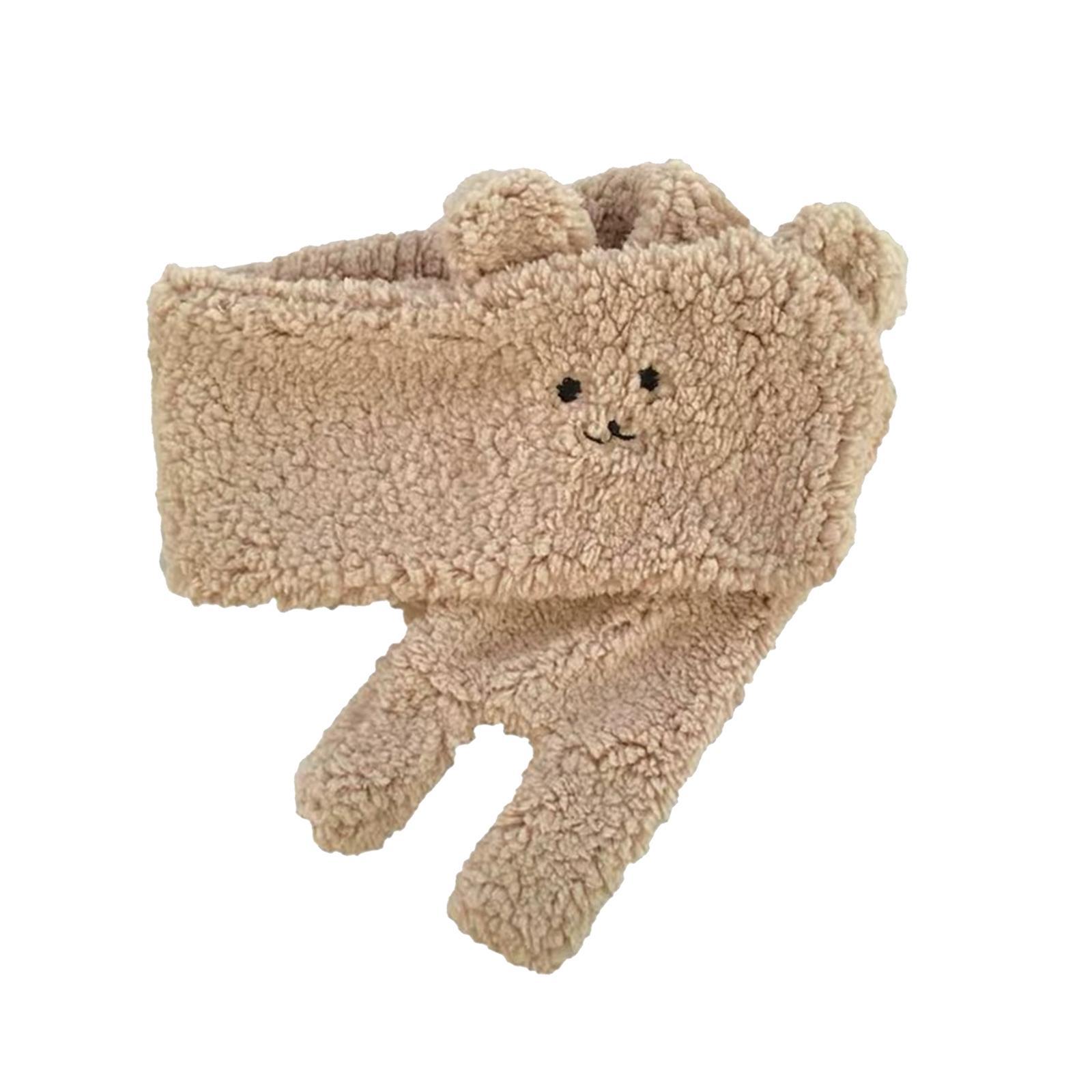 Soft Acrylic Scarf Winter Warm Bear Ear Keep Warm for Women Men Skiing