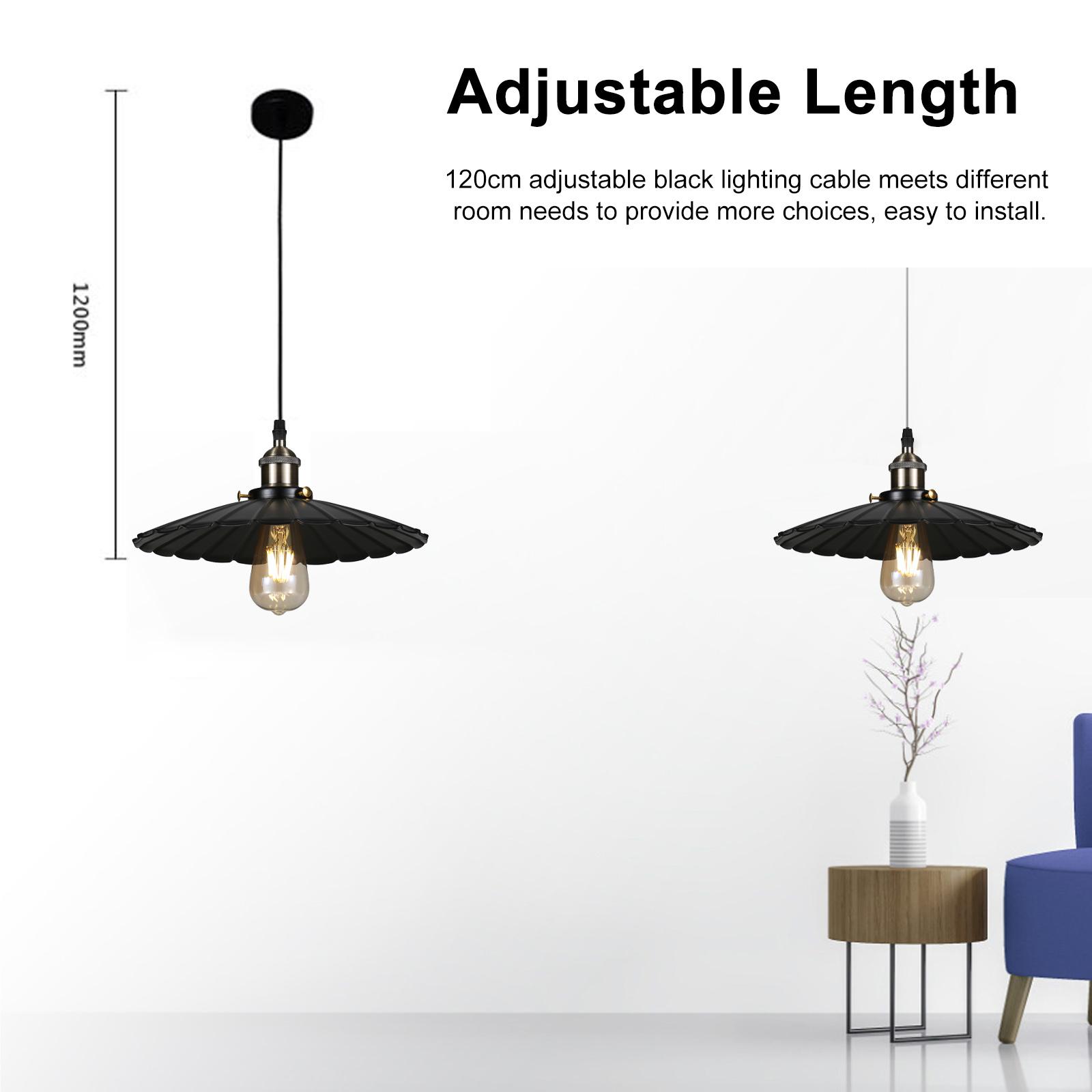 Tomshine AC110V Retro Pendant Light Fixtures E26 Base Socket Vintage Chandelier Hanging Lamp Ceiling Lighting for Restaurant Home Kitchen Dining Room Bar Cafe Shop