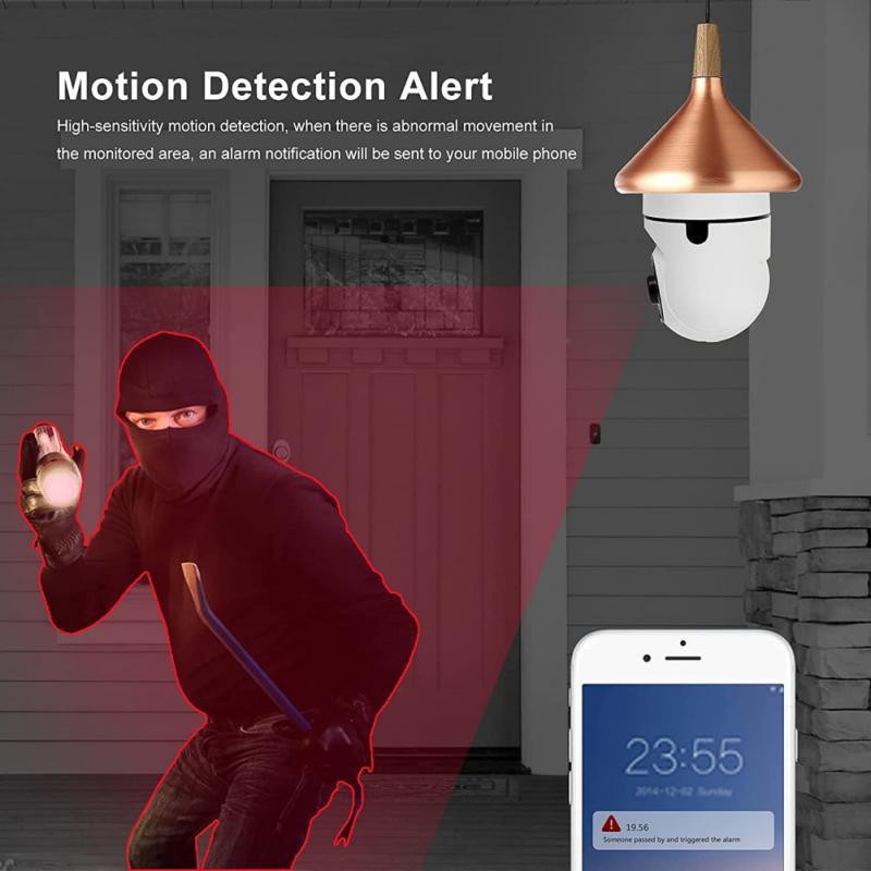 Camera Giám Sát PTZ Wifi Bóng Đèn 1080P Camera IP Toàn Cảnh Nhìn Xuyên Đêm 360 Xem Bảo Vệ An Ninh Camera Quan Sát Đèn E27 Máy Quay Màu Sắc: Camera Bóng Đèn