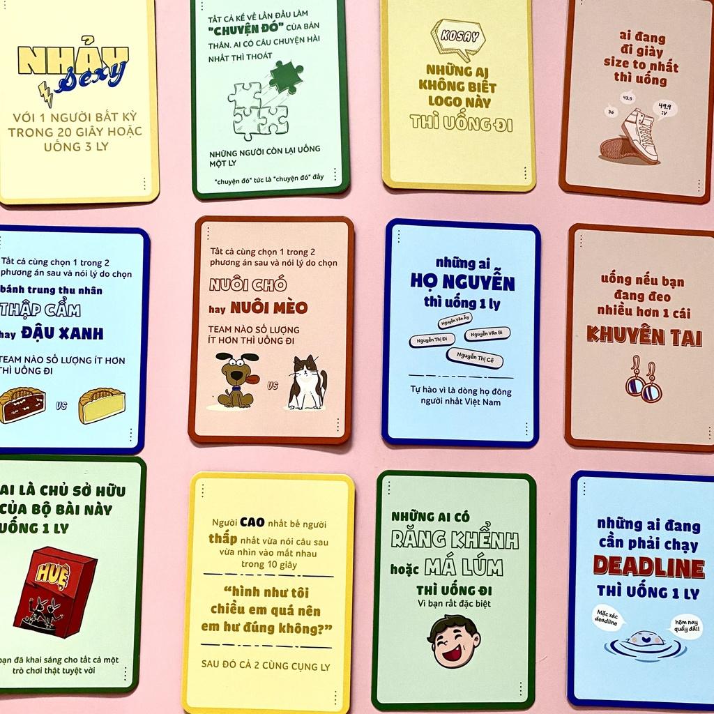 Bộ bài uống rượu drinking game huệ cho nhóm bạn thú vị trên bàn nhậu 68 lá đỏ