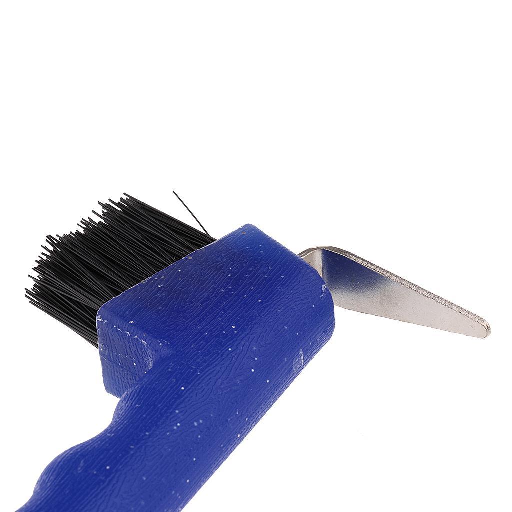 2xHoof Pick with Brush Horse Grooming Equipment Tool Various Colors Blue