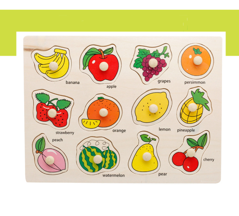 Đồ Chơi Tư Duy Bằng Gỗ Núm Ghép Hình Tư Duy Thông Minh Cho Con