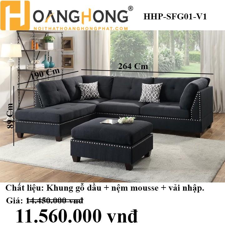 Ghế sofa góc phòng khách giá rẻ Juno Sofa HHP-SFG01-V1