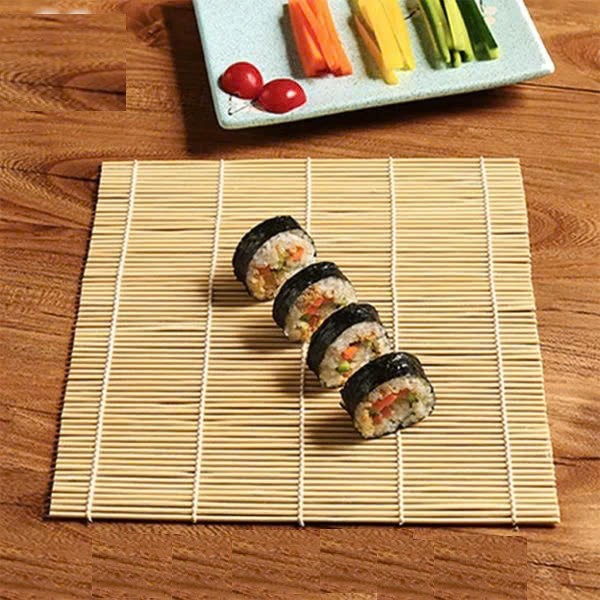 Dụng cụ cuộn sushi Nhật Bản bằng gỗ không dính, chất lượng cao, dễ vệ sinh, dễ sử dụng
