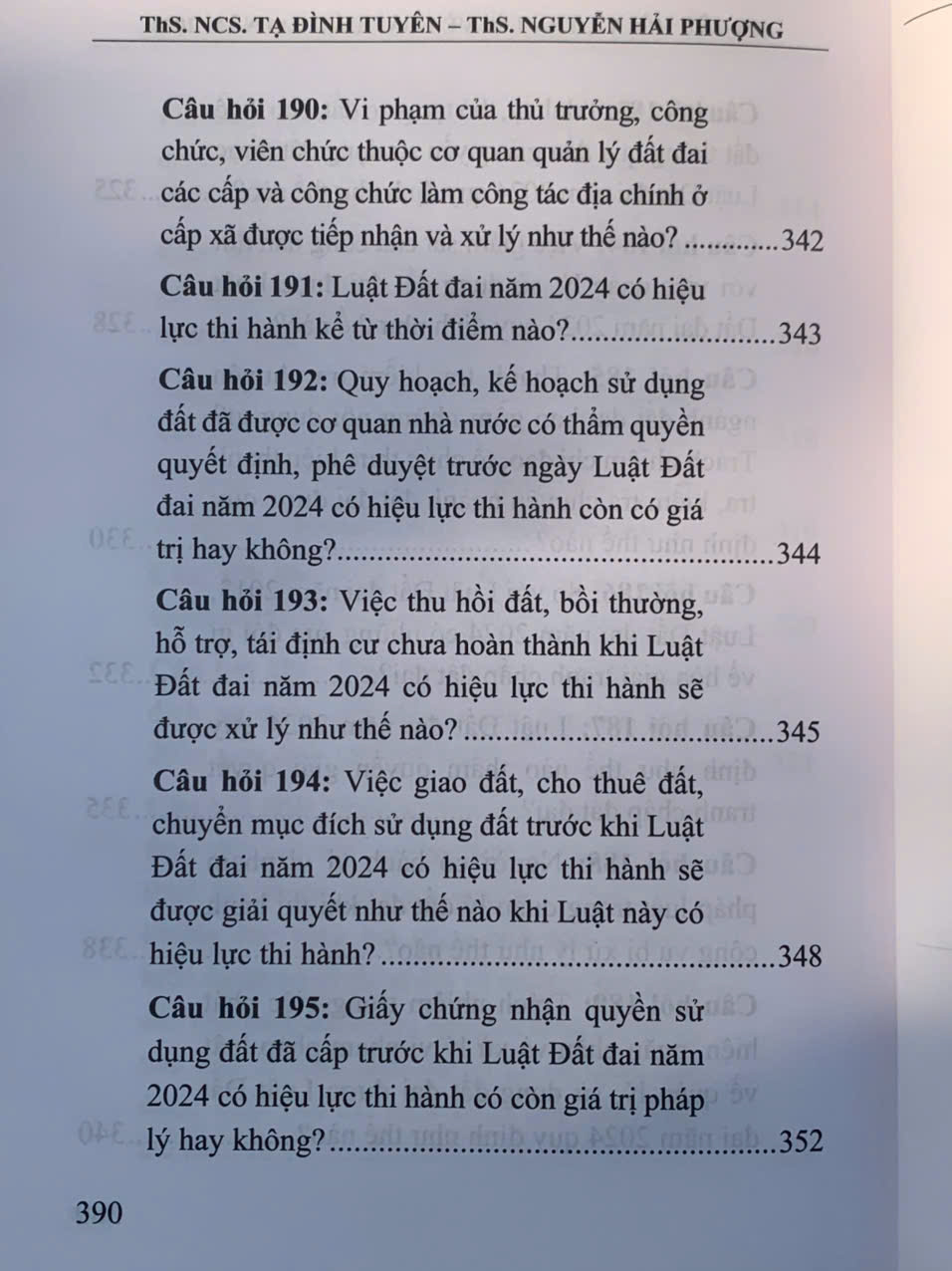200 câu hỏi và trả lời về Luật Đất đai năm 2024