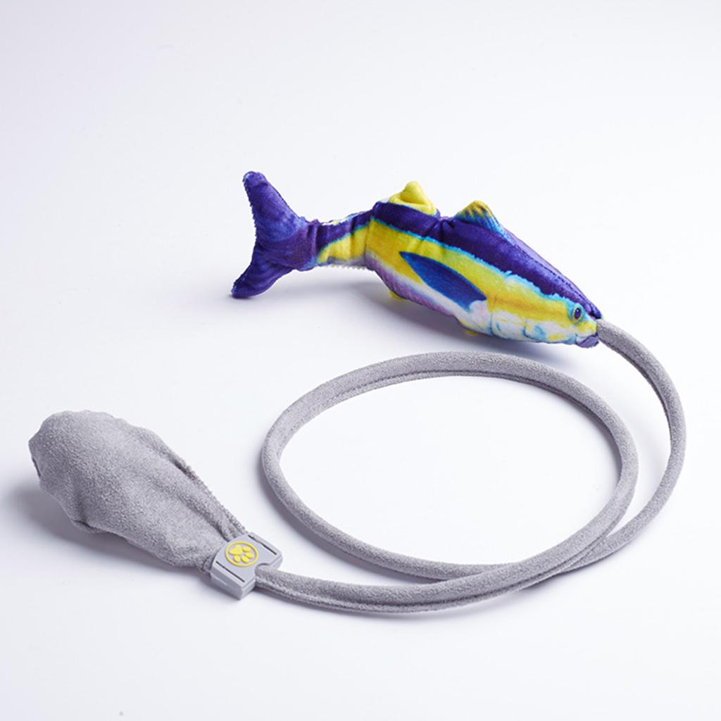 Moving Fish Cat Toy Realistic Interactive Flopping Fish Cat Kicker Catnip Toys for Indoor Cats Pets Kitten Manual Control Wagging Fish