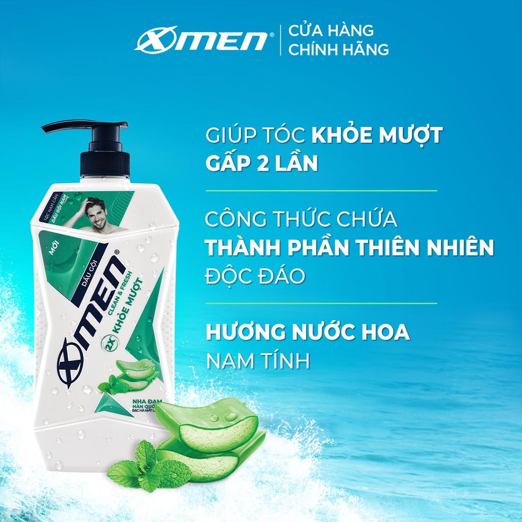 Combo 2 Dầu gội X-Men Clean & Fresh 2X Khỏe Mượt 630g/chai