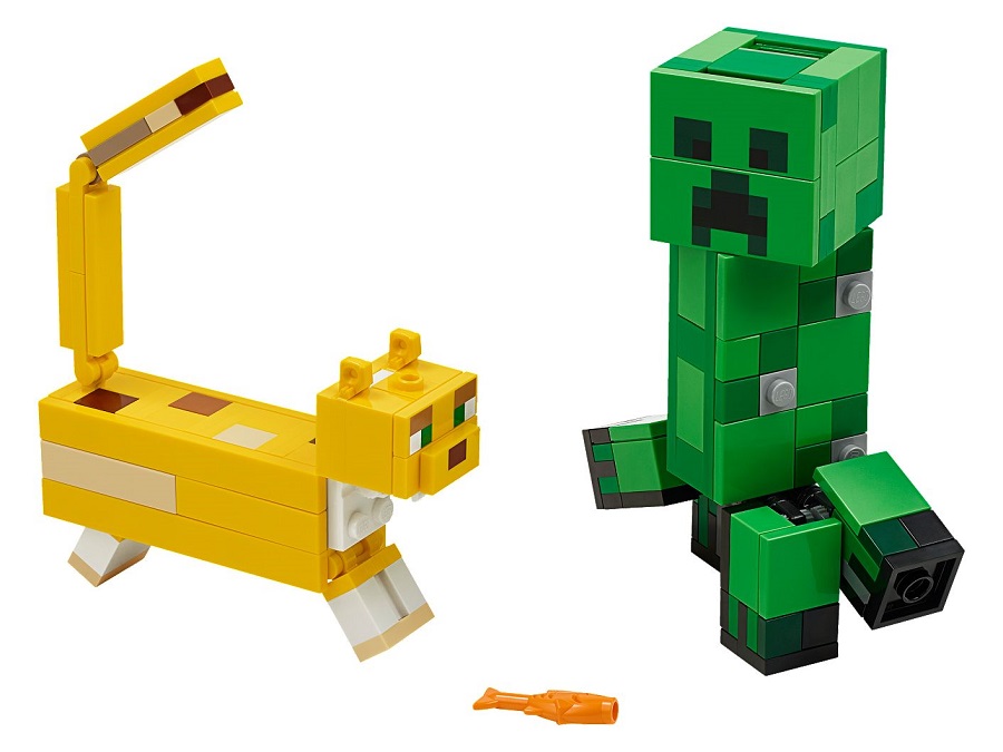 Mô hình đồ chơi lắp ráp LEGO MINECRAFT  Sinh Vật Creeper Khổng Lồ Và Mèo Ocelot 21156 ( 184 Chi tiết )