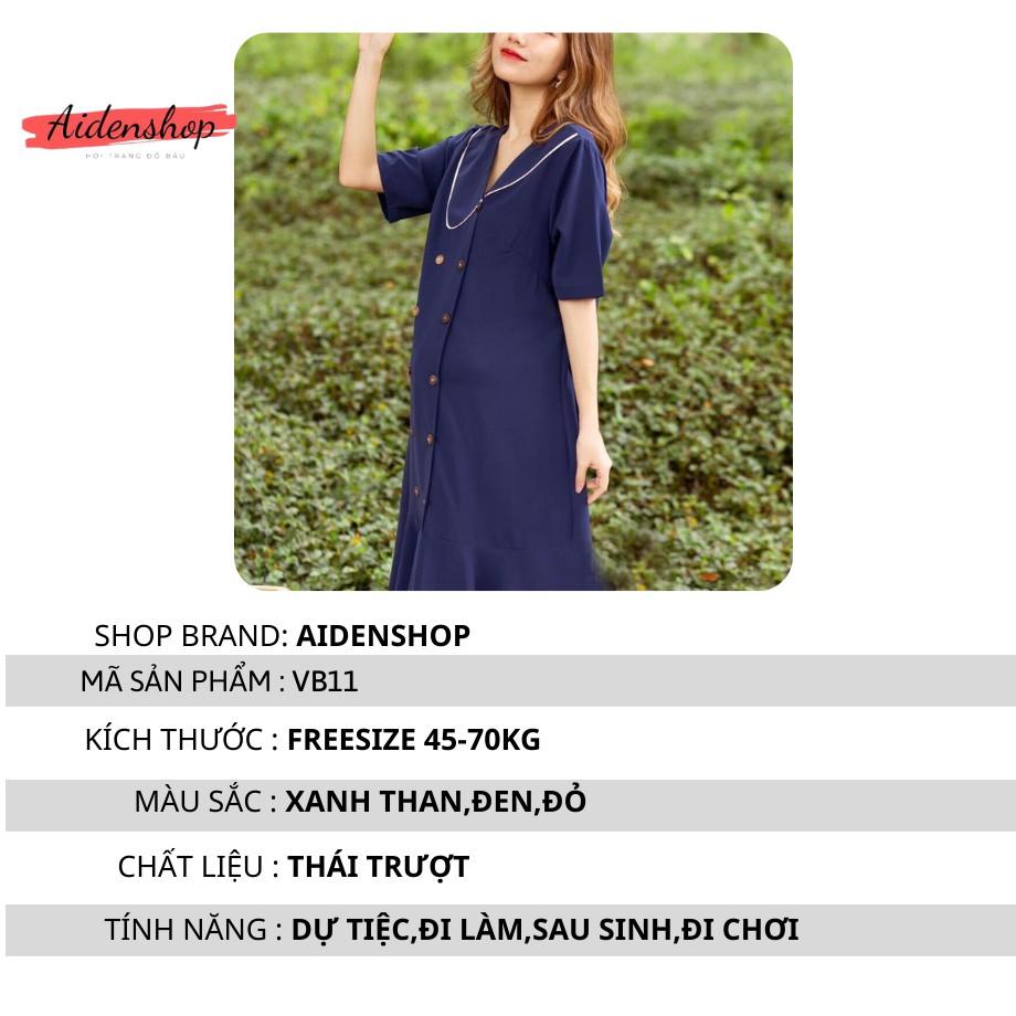 Váy bầu đẹp Công sở thiết kế mùa hè chất thái chéo mịn mát