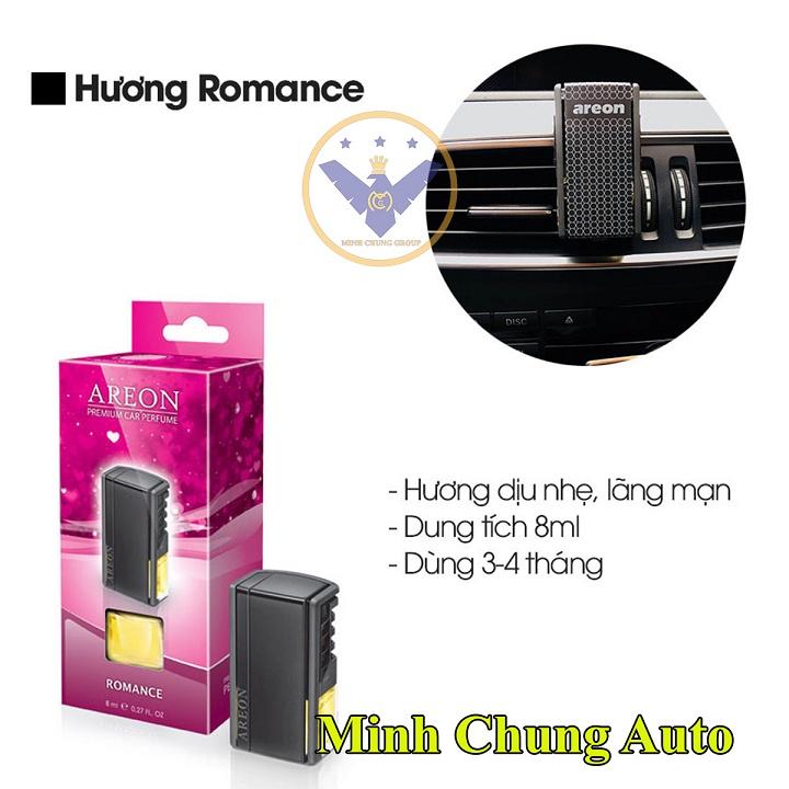 Nước hoa ô tô cao cấp chính hãng Areon kẹp cửa gió điều hòa hương Romance