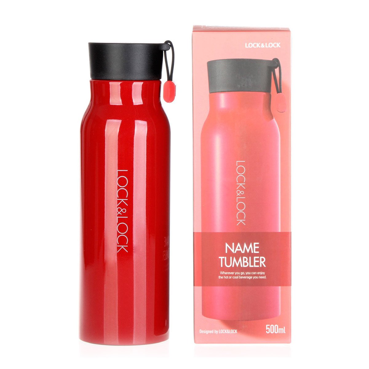 Bình Giữ Nhiệt Thép Không Gỉ Lock&amp;Lock Name Tumbler LHC4125 (500ml) - Hàng Chính Hãng, Chất Liệu Thép Không Gỉ, Giữ Nhiệt Nong và Lạnh Tốt - Tặng Kèm Ống Hút Inox Và Cọ Rửa Ống Hút