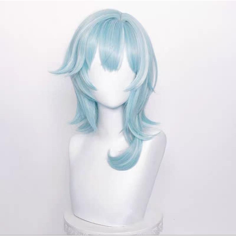 Wig/Tóc giả cosplay Eula - Genshin Impact màu xanh da trời