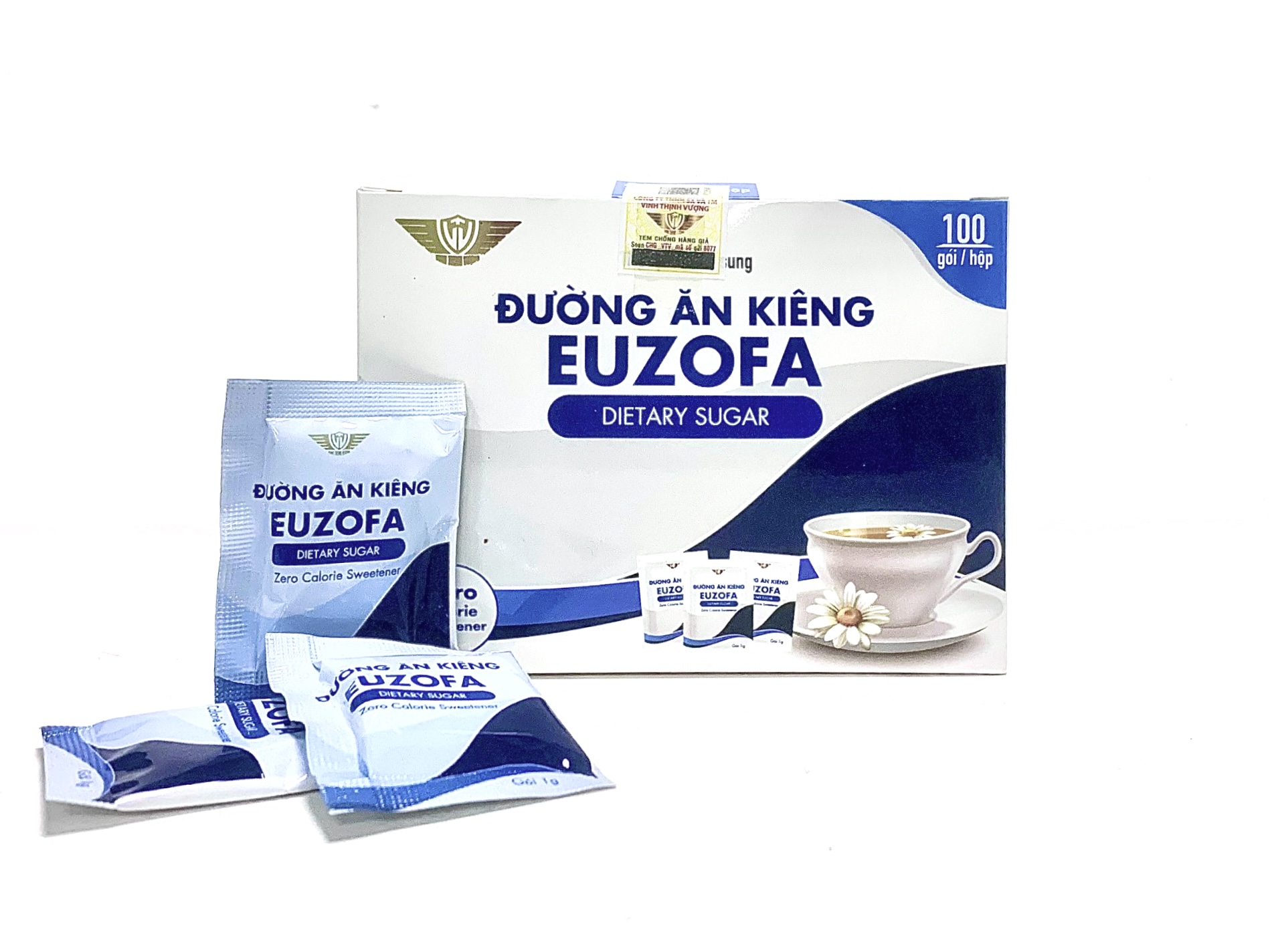 Đường ăn kiêng EUZOFA, Hộp 100 gói