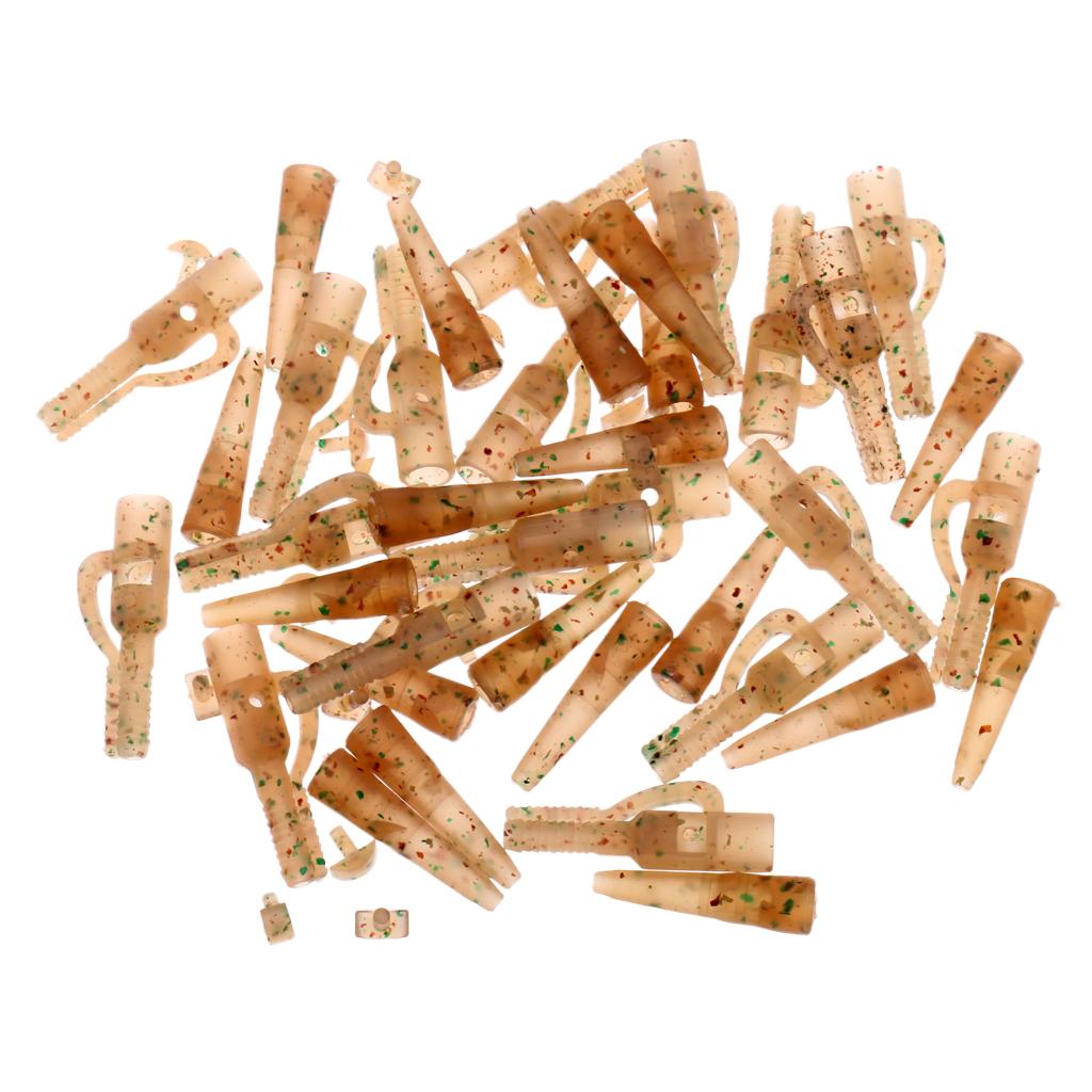20Pcs Fishing Safety Lead Clip Quick Change Clips Tube for Carp Fishing Rigs