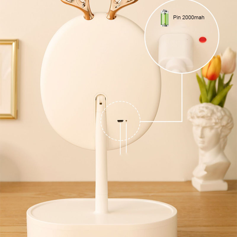 Gương Để bàn kèm ngăn kéo có Đèn LED Tiện lợi bền đẹp - Gương để bàn có Đèn LED Cao cấp hiện đại PR21