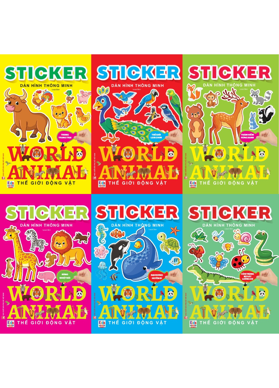 Combo Sticker Dán Hình Thông Minh - Thế Giới Động Vật  _VT