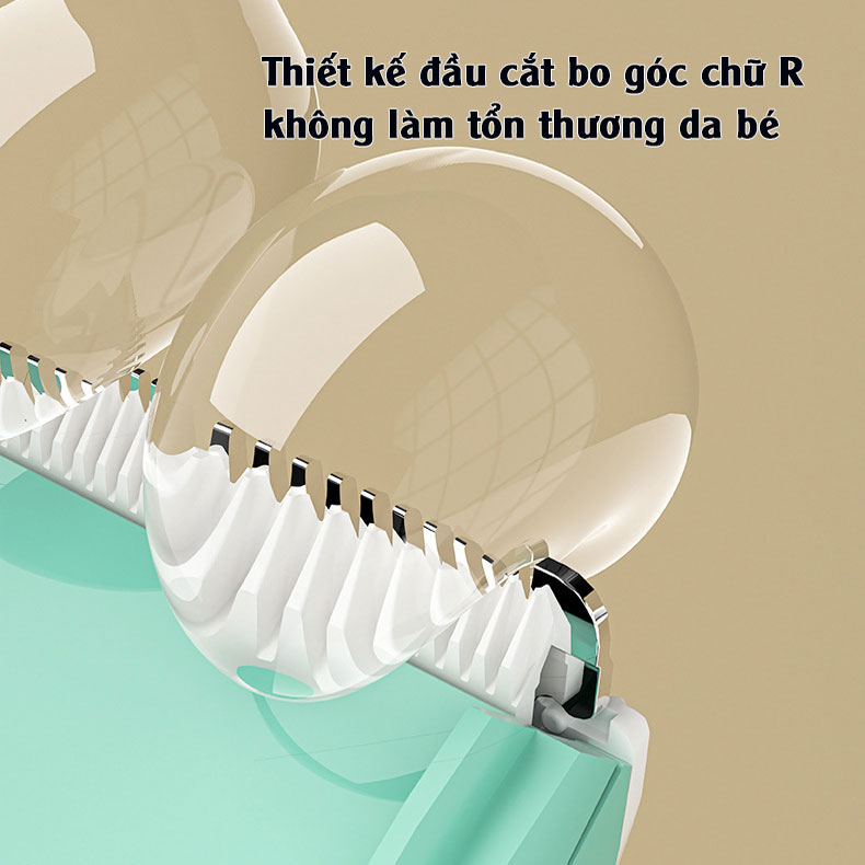 Tông Đơ Cắt Tóc Cho Bé, Dùng Ngay Cả Khi Bé Ngủ, Có Sạc Pin Rời Kèm Bộ Phụ Kiện - 040