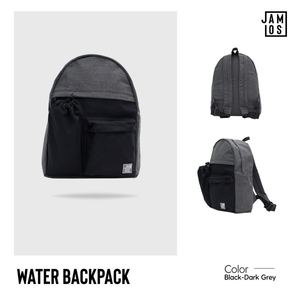 Balo thời trang đi học đi làm nhiều ngăn đựng bình nước vải canvas Water Back Jamlos