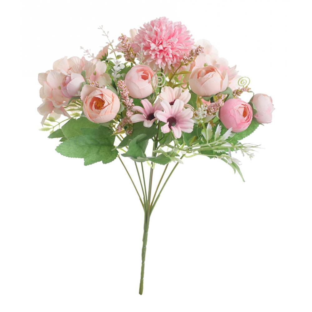 2PCS ARTIFICIAL SILK ROSE BRIDAL BOUQUET FLOWER ARRANGEMENTS WEDDING HOME DECOR