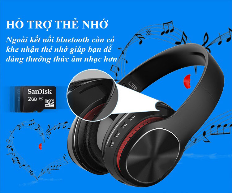 Tai Nghe Bluetooth L.350 Thiết Kế Hiện Đại, Chống Ồn Hiệu Quả