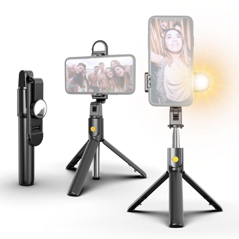 Gậy chụp ảnh tự sướng K10S Di động đa chức năng 3in1 5 phần có thể mở rộng có thể gập lại cho chân máy BT không dây
