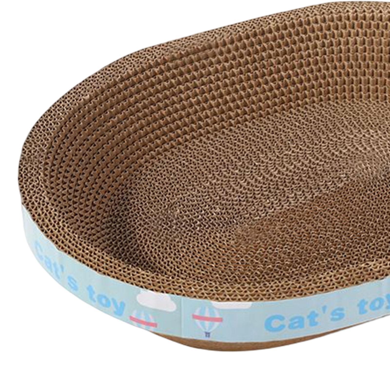 Oval Corrugated Scratch Pad Scratching Lounge Bed Cat Scratcher Cardboard for Play