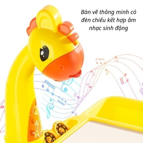 Bàn vẽ Cho Bé, Bàn Vẽ Thông Minh Chiếu Tranh, Loại Lớn Có Nhạc Giúp Bé Học Vẽ Và Vui Chơi Thư Giãn, Đồ Chơi Trẻ Em