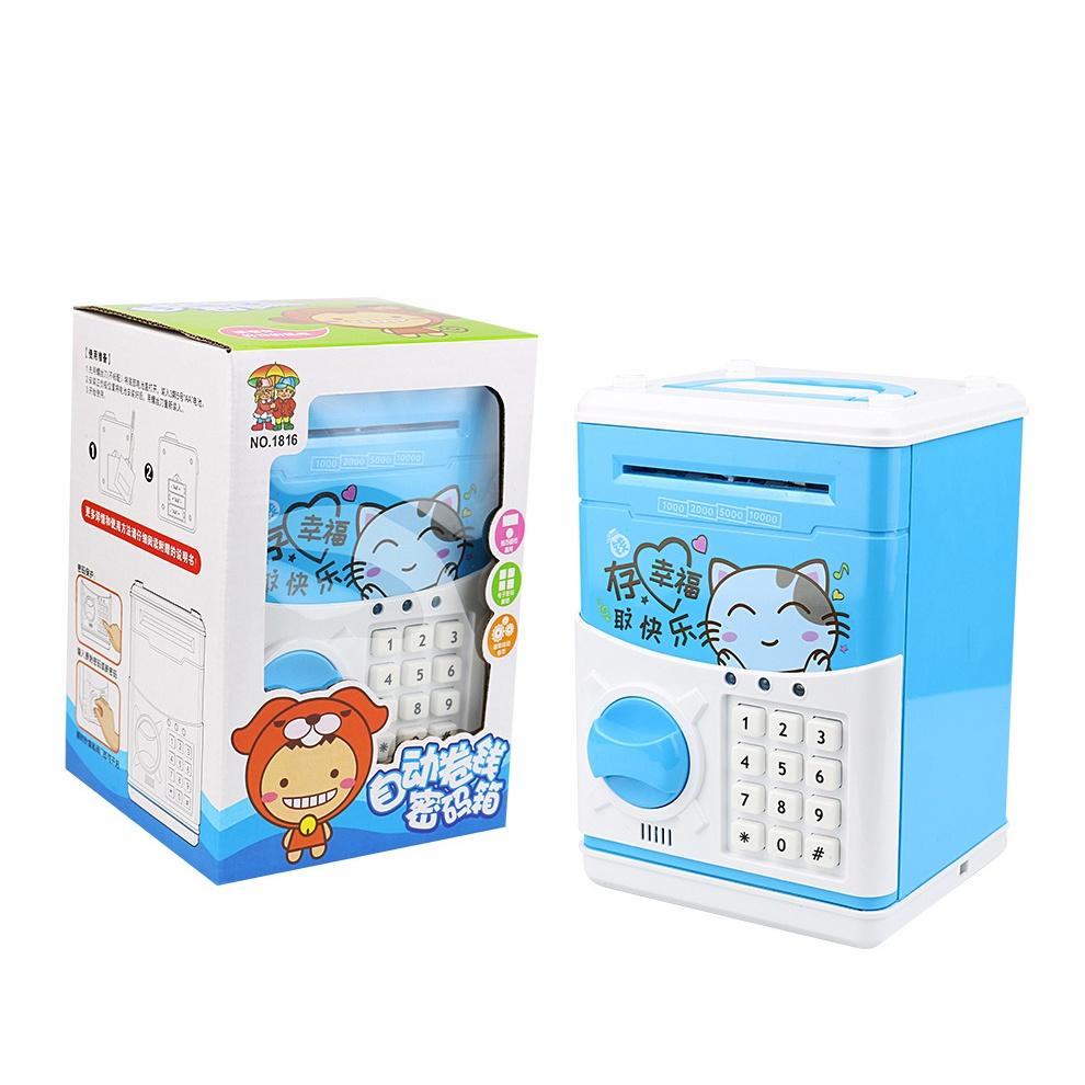 Két sắt điện tử mini cho bé tiết kiệm tiền - Ống tiết kiệm khóa mã số thông minh cho bé