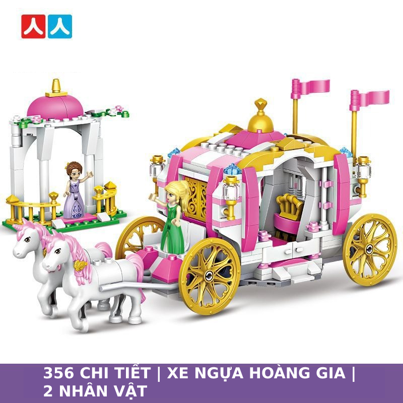 Đồ chơi Lắp ghép Lâu đài Công chúa Hồng trong mơ cho bé gái phát triển trí tuệ