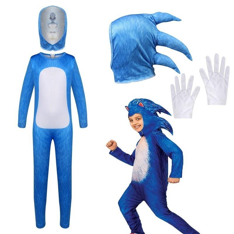 Mới 2021 Trẻ Em Sonic The Hedgehog Trò Chơi Video Anime Cosplay Halloween Carnival Đảng Liền Quần Mặt Nạ Trang Phục Cho Trẻ Em Đầm