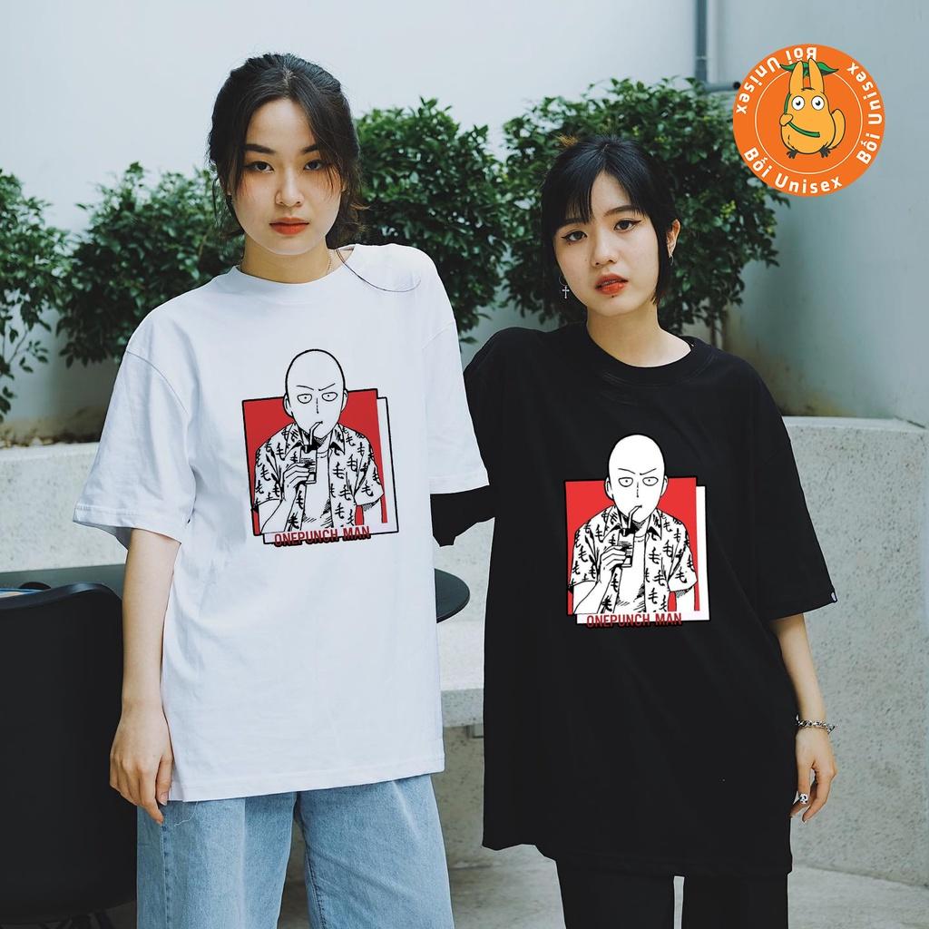 Áo Thun Tay Lỡ Saitama One Punch Mam Bối Unisex Siêu Ngầu